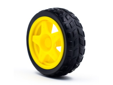 Roda e pneu para rob&ocirc; Smart Car grau B - Imagem 1