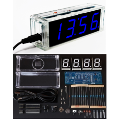 Kit DIY Rel&oacute;gio Digital Eletr&ocirc;nico com Microcontrolador e LED Azul