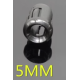 Soquete fixo com carca&ccedil;a protetora para LED 5 mm, manga longa preta - Thumb - 1