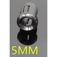 Soquete fixo com carca&ccedil;a protetora para LED 5 mm, manga longa preta