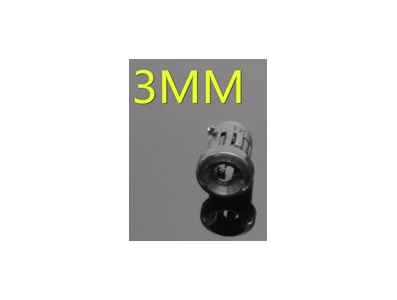 Soquete fixo para LED 3 mm com manguito longo e carca&ccedil;a preta, bucha protetora para furo - Imagem 1