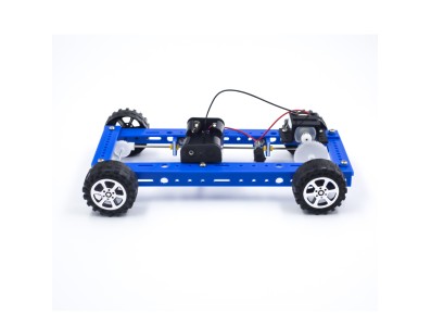Kit de Rob&oacute;tica Carro El&eacute;trico 4x4 Controle Remoto Azul Modelo DIY 20&times;12&times;4 cm - Imagem 2