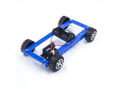 Kit de Rob&oacute;tica Carro El&eacute;trico 4x4 Controle Remoto Azul Modelo DIY 20&times;12&times;4 cm - Imagem 3