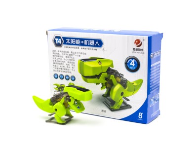 Kit de Rob&oacute;tica 4 em 1 3D Fa&ccedil;a Voc&ecirc; Mesmo, Dinossauro Rob&ocirc; Movido a Energia Solar Ecol&oacute;gico - Imagem 4