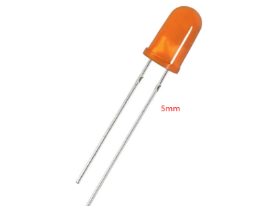 LED difuso laranja 5 mm com pernas de 28 mm para Arduino - Imagem 7