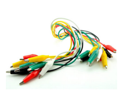 Cabos de teste el&eacute;tricos com garras jacar&eacute;, 50 cm, 10 unidades - Imagem 1