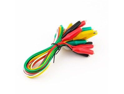 Cabos de teste el&eacute;tricos com garras jacar&eacute;, 50 cm, 10 unidades - Imagem 3