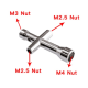 Mini chave em cruz com soquete para porcas M2, M2.5, M3 e M4 - Thumb - 1