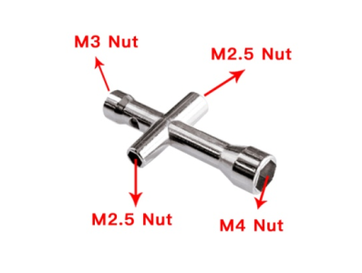 Mini chave em cruz com soquete para porcas M2, M2.5, M3 e M4 - Imagem 1