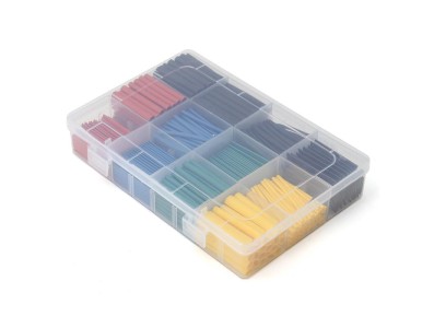 Kit 530 pe&ccedil;as de tubos termorretr&aacute;teis coloridos sem retardante de chama - Imagem 1