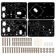 Kit de Rob&oacute;tica Bra&ccedil;o Manipulador Mec&acirc;nico 4 DOF em Acr&iacute;lico Preto