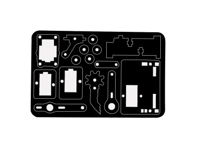Kit de Rob&oacute;tica Bra&ccedil;o Manipulador Mec&acirc;nico 4 DOF em Acr&iacute;lico Preto - Imagem 2