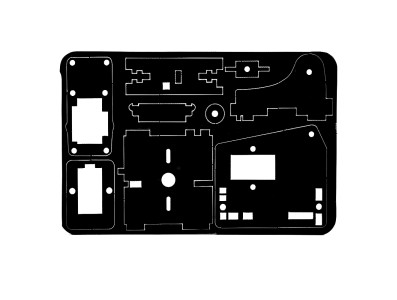 Kit de Rob&oacute;tica Bra&ccedil;o Manipulador Mec&acirc;nico 4 DOF em Acr&iacute;lico Preto - Imagem 3