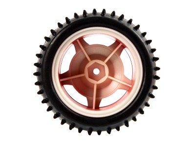 Roda vermelha 85 mm para carro rob&oacute;tico inteligente, superf&iacute;cie com 38 mm de largura - Imagem 2