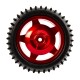 Roda vermelha 85 mm para carro rob&oacute;tico inteligente, superf&iacute;cie com 38 mm de largura - Thumb - 3