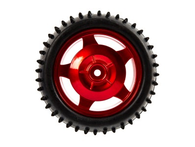 Roda vermelha 85 mm para carro rob&oacute;tico inteligente, superf&iacute;cie com 38 mm de largura - Imagem 3