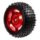 Roda vermelha 85 mm para carro rob&oacute;tico inteligente, superf&iacute;cie com 38 mm de largura - Thumb - 1