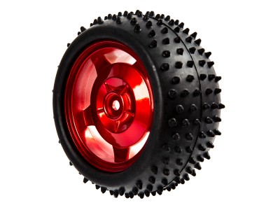 Roda vermelha 85 mm para carro rob&oacute;tico inteligente, superf&iacute;cie com 38 mm de largura - Imagem 1