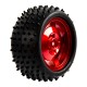 Roda vermelha 85 mm para carro rob&oacute;tico inteligente, superf&iacute;cie com 38 mm de largura - Thumb - 4