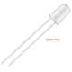 LED 5 mm rosa com corpo transparente e perna de 18 mm - Thumb - 1