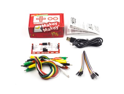 Kit Makey Set Deluxe com cabo USB, linha Dupond e garras jacar&eacute; para crian&ccedil;as, instru&ccedil;&otilde;es em ingl&ecirc;s, caixa vermelha - Imagem 4