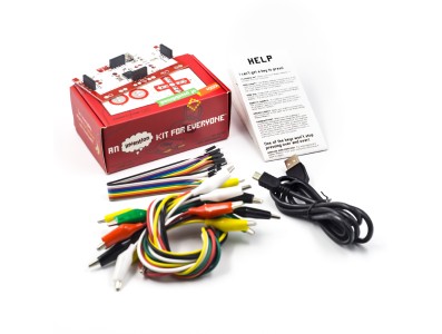 Kit Makey Set Deluxe com cabo USB, linha Dupond e garras jacar&eacute; para crian&ccedil;as, instru&ccedil;&otilde;es em ingl&ecirc;s, caixa vermelha - Imagem 6