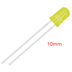 LED amarelo 10 mm com perna de 28 mm, acess&oacute;rio para Arduino