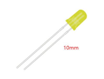 LED amarelo 10 mm com perna de 28 mm, acess&oacute;rio para Arduino - Imagem 1