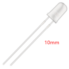 LED branco 10 mm com perna de 28 mm