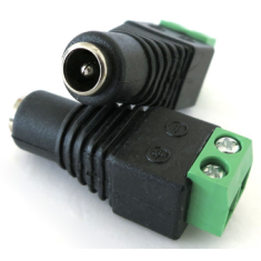 Conector adaptador jack DC f&ecirc;mea 2,1 x 5,5 mm