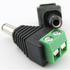 Plug adaptador DC macho 2,1 x 5,5 mm conector jack