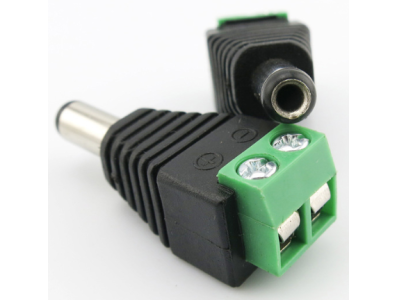 Plug adaptador DC macho 2,1 x 5,5 mm conector jack - Imagem 1