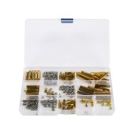 Kit com 210 pe&ccedil;as de parafusos, fixadores e espa&ccedil;adores