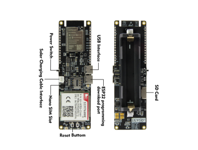 Placa de desenvolvimento TTGO SIM7600E-H com m&oacute;dulo n&atilde;o soldado, chip ESP32-WROVER-B, WiFi e Bluetooth, suporte para bateria 185 - Imagem 3
