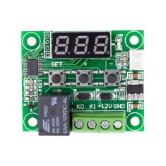 Controlador termostato W1209 DC 12V com sensor 50 cm (vermelho)