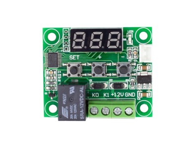 Controlador termostato W1209 DC 12V com sensor 50 cm (vermelho) - Imagem 1