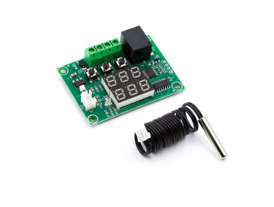 Controlador termostato W1209 DC 12V com sensor 50 cm (vermelho) - Imagem 5
