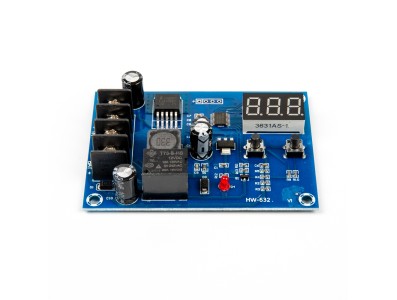 XH-M603 M&oacute;dulo de controle de carga 12-24V para bateria de l&iacute;tio com display LED, placa de prote&ccedil;&atilde;o e chave de controle - Imagem 3