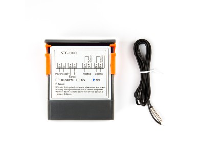 Controlador de Temperatura Digital STC-1000 DC24V Termostato Microcomputador com Cabo de 1 m - Imagem 1