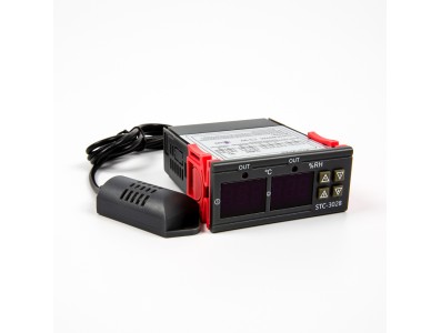 Controlador de temperatura ajust&aacute;vel STC-3028 DC24V, display duplo para duas temperaturas, cabo 1 m - Imagem 2