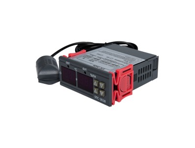 Controlador de Temperatura Ajust&aacute;vel STC-3028 AC 110-220V, Display Duplo, Dupla Temperatura, Cabo 1 m - Imagem 2
