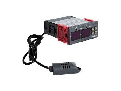 Controlador de Temperatura Ajust&aacute;vel STC-3028 AC 110-220V, Display Duplo, Dupla Temperatura, Cabo 1 m - Imagem 3