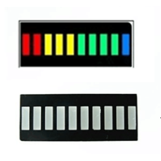 Tubos digitais listrados de 10 segmentos, 4 cores (2R3Y4G1B) para Arduino