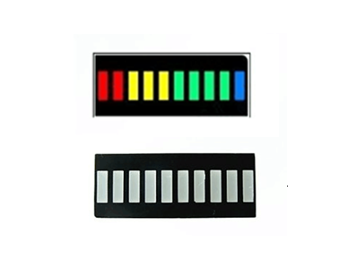 Tubos digitais listrados de 10 segmentos, 4 cores (2R3Y4G1B) para Arduino - Imagem 1