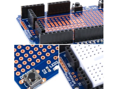 Shield Proto R3 e Breadboard 170 pontos - Imagem 4