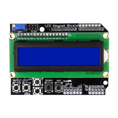 Shield LCD1602 com teclado integrado e retroilumina&ccedil;&atilde;o azul para Arduino