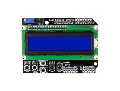 Shield LCD1602 com teclado integrado e retroilumina&ccedil;&atilde;o azul para Arduino - Imagem 1