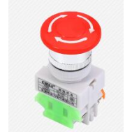Bot&atilde;o mushroom vermelho LAY37-11ZS 1NO 1NC DPST com travamento AC 660V 10A