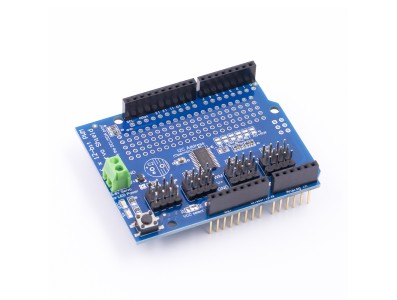 Shield driver de servos 16 canais PWM 12 bits com interface I2C PCA9685 para Arduino - Imagem 1
