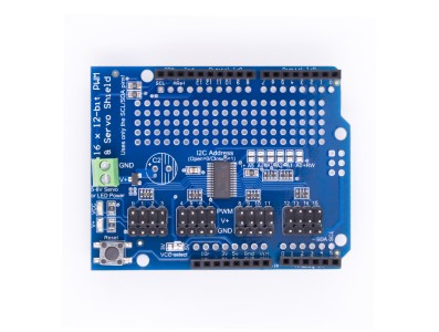 Shield driver de servos 16 canais PWM 12 bits com interface I2C PCA9685 para Arduino - Imagem 4